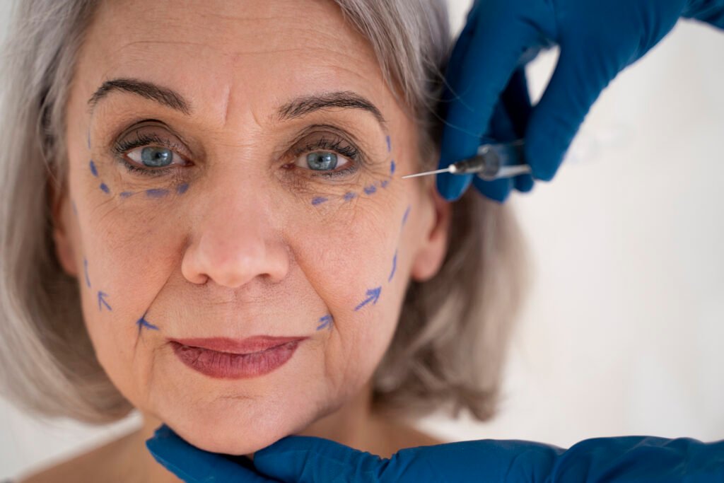 Dermal fillers and skin tightening non-surgical facelift